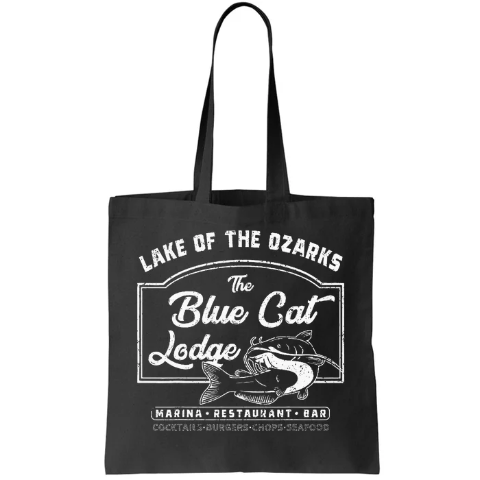 Vintage The Blue Cat Lodge Lake Of The Ozarks Tote Bag