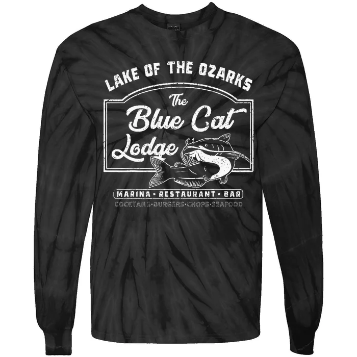 Vintage The Blue Cat Lodge Lake Of The Ozarks Tie-Dye Long Sleeve Shirt