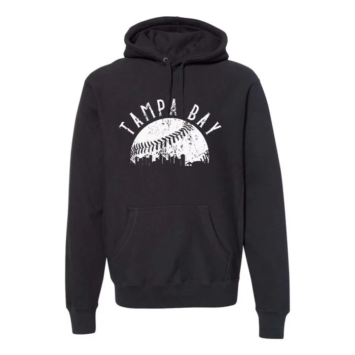 Vintage Tampa Bay Florida Skyline Apparel Premium Hoodie