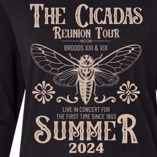 Vintage The Cicadas Reunion Tour Broods Xiii And Xix Summer 2024 Womens Cotton Relaxed Long Sleeve T-Shirt