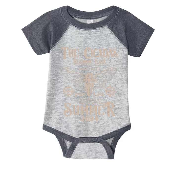 Vintage The Cicadas Reunion Tour Broods Xiii And Xix Summer 2024 Infant Baby Jersey Bodysuit