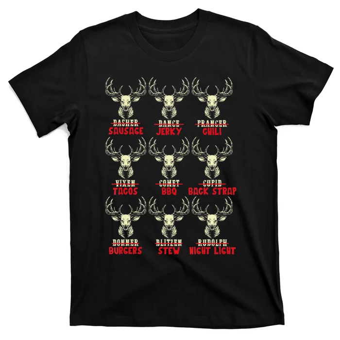 Venison The Christmas Meat Funny Deer Hunting Xmas Hunters T-Shirt