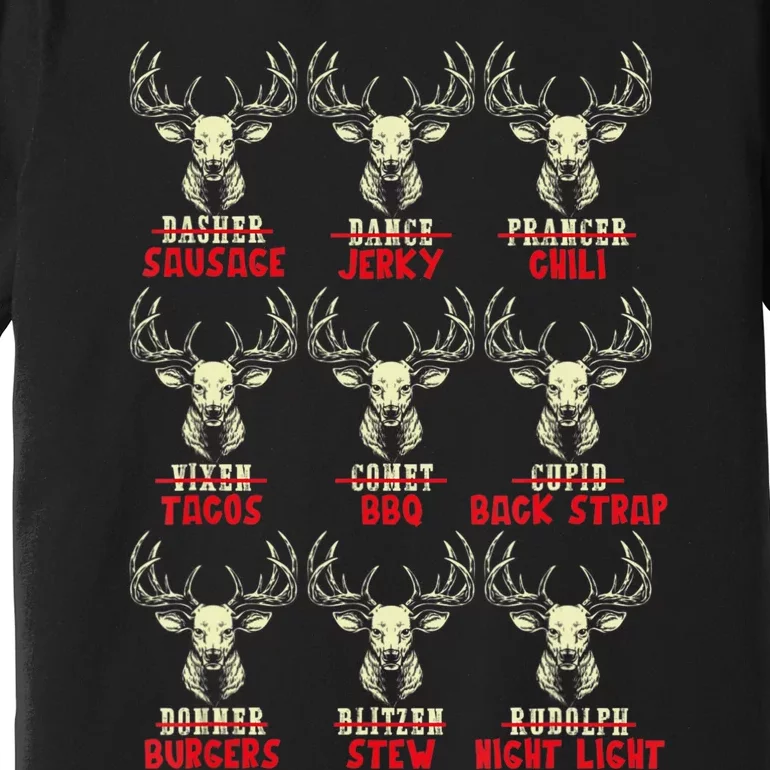 Venison The Christmas Meat Funny Deer Hunting Xmas Hunters Premium T-Shirt