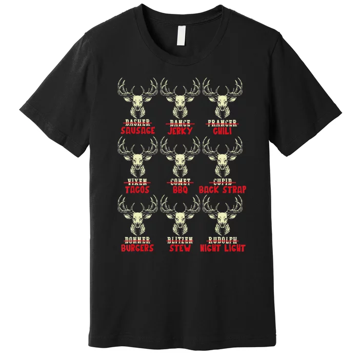 Venison The Christmas Meat Funny Deer Hunting Xmas Hunters Premium T-Shirt