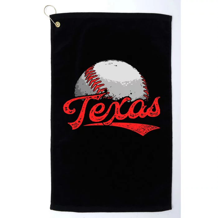 Vintage Texas Cityscape Baseball Lover For Platinum Collection Golf Towel