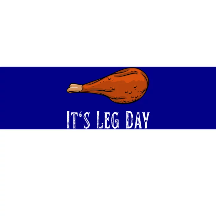 Vintage Turkey Chicken Its Leg Day Thanksgiving Workout Gym Gift Bumper Sticker