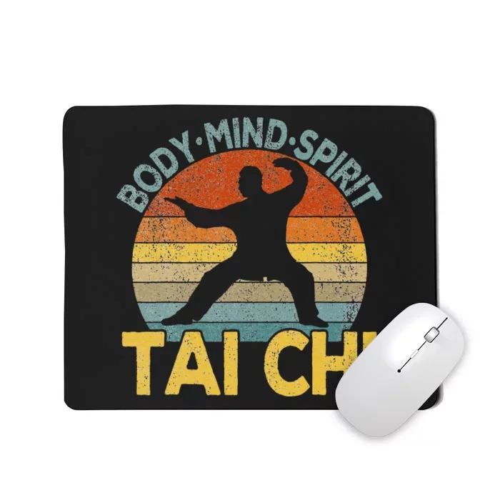 Vintage Tai Chi Chinese Martial Arts Taiji Retro Mousepad