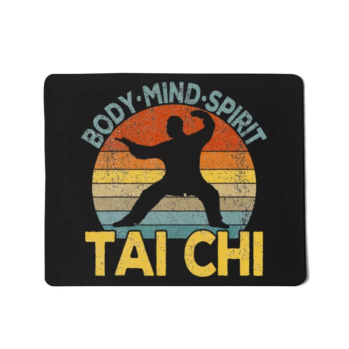 Vintage Tai Chi Chinese Martial Arts Taiji Retro Mousepad