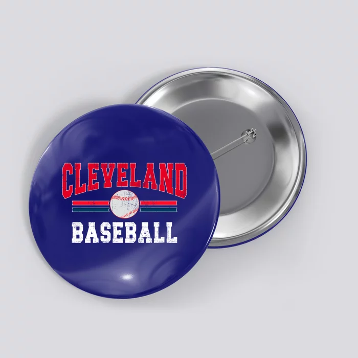 Vintage Team Cleveland Baseball Game Day Gift Button