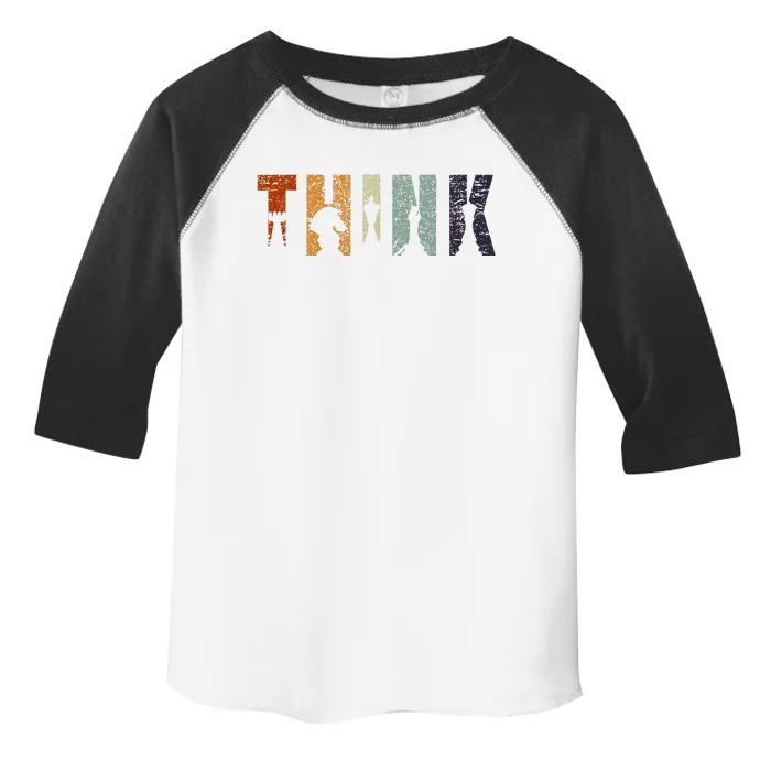 Vintage Think Chess Pieces Design Art Chess Player And Lover Toddler Fine Jersey T-Shirt