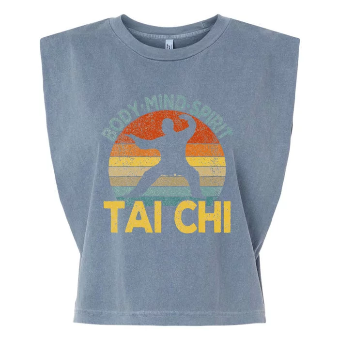 Vintage Tai Chi Chinese Martial Arts Taiji Retro Garment-Dyed Women's Muscle Tee