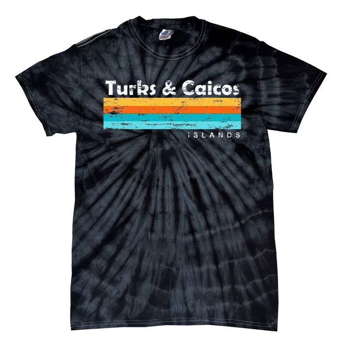 Vintage Turks & Caicos Islands Palm Trees Grace Bay Beach Tie-Dye T-Shirt