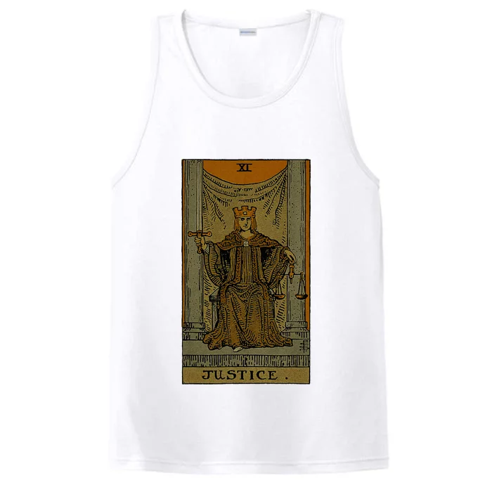 Vintage Tarot Card Justice Performance Tank