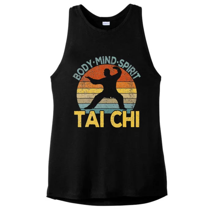 Vintage Tai Chi Chinese Martial Arts Taiji Retro Ladies Tri-Blend Wicking Tank