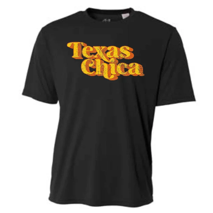 Vintage Texas Chica Funny Southern Pride Country Retro 70s Cooling Performance Crew T-Shirt