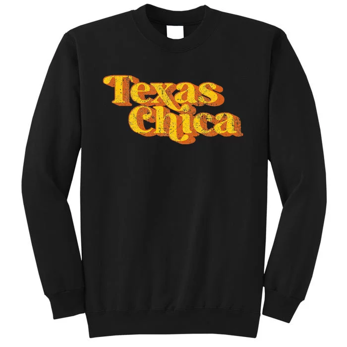 Vintage Texas Chica Funny Southern Pride Country Retro 70s Tall Sweatshirt