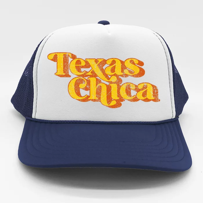 Vintage Texas Chica Funny Southern Pride Country Retro 70s Trucker Hat