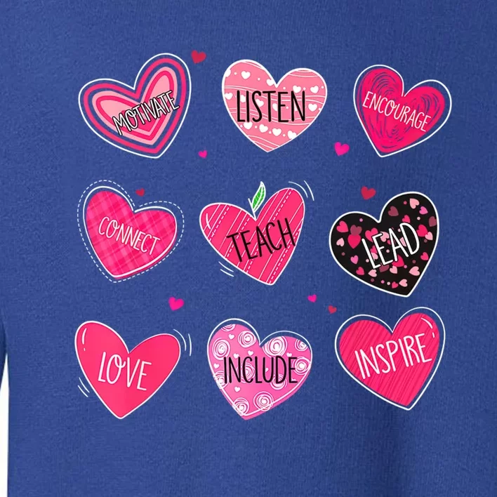 Valentine Teacher Conversation Hearts Teacher Vday Clothes Gift Toddler Sweatshirt