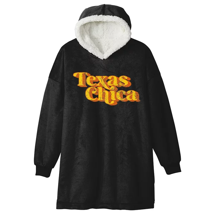 Vintage Texas Chica Funny Southern Pride Country Hooded Wearable Blanket