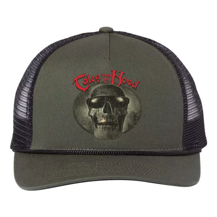 Vintage Tales Dark Skull From The Retro Hood Design Retro Rope Trucker Hat Cap