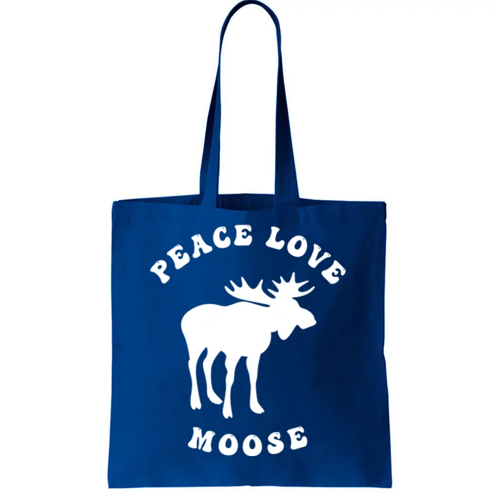 Vintage Tie Dye Peace Love Moose Lover Silhouette Retro Font Great Gift Tote Bag