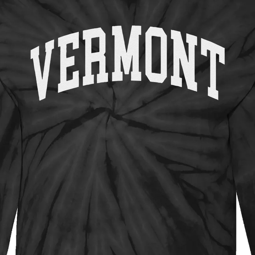 VERMONT Throwback Design Classic Tie-Dye Long Sleeve Shirt