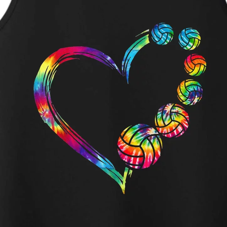 Volleyball Tie Dye Rainbow Teenage funny Volleyball Coach Performance Tank