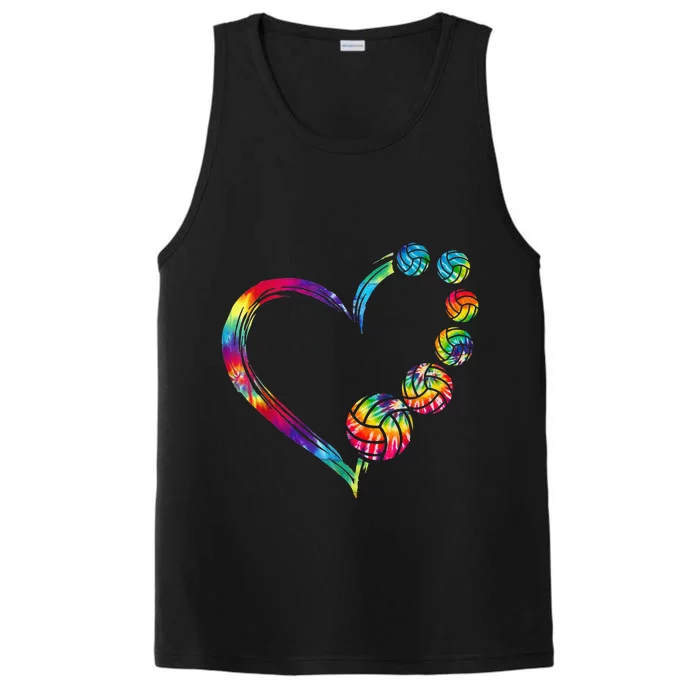 Volleyball Tie Dye Rainbow Teenage funny Volleyball Coach Performance Tank