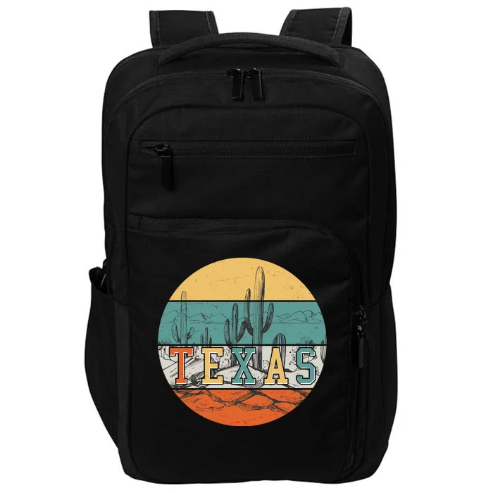 VIntage Texas Desert Cactus Emblem Impact Tech Backpack