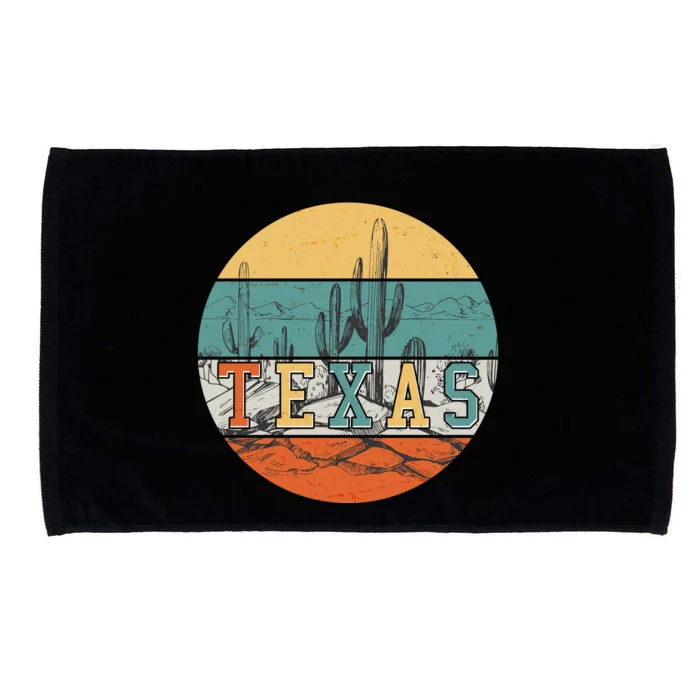 VIntage Texas Desert Cactus Emblem Microfiber Hand Towel