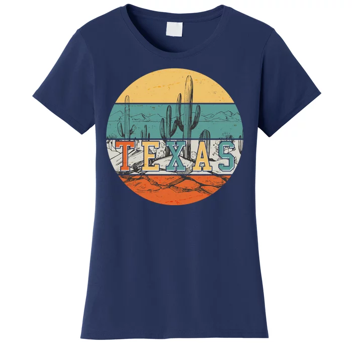 VIntage Texas Desert Cactus Emblem Women's T-Shirt