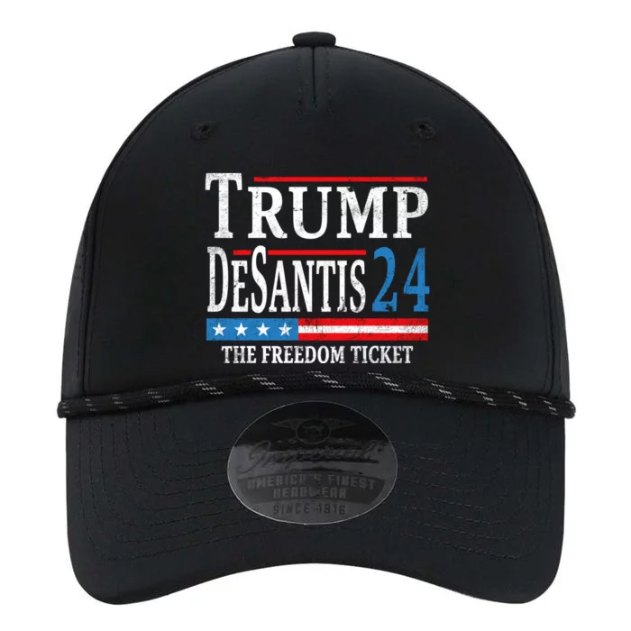 Vintage Trump Desantis 2024 The Freedom Ticket USA Flag Performance The Dyno Cap