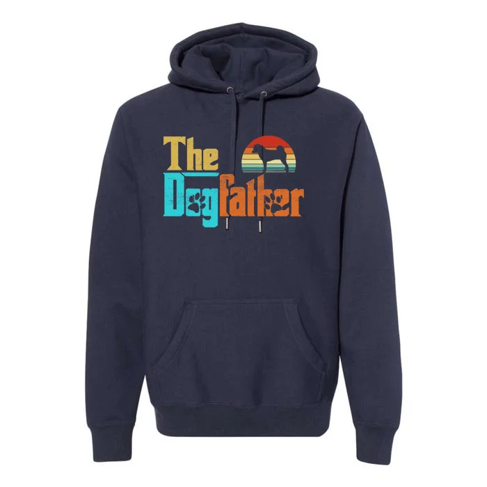 Vintage The Dogfather Shiba Inu Dog Owner Premium Hoodie