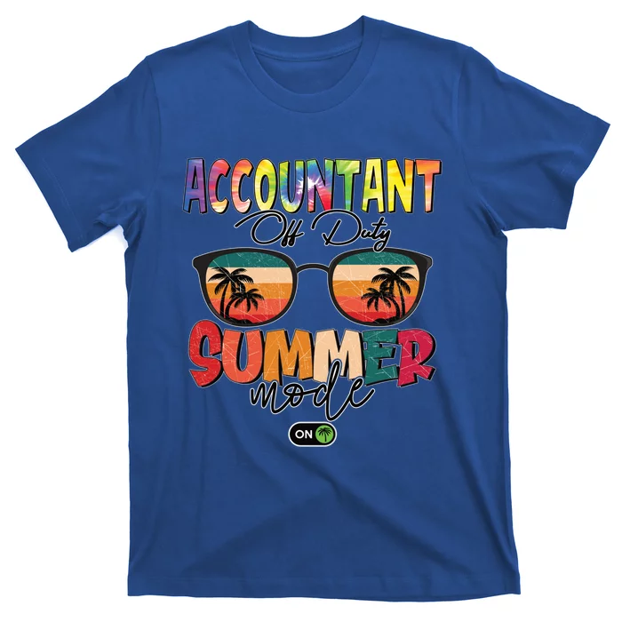 Vintage Tie Dye Accountant Off Duty Summer Vacay Mode On Gift T-Shirt