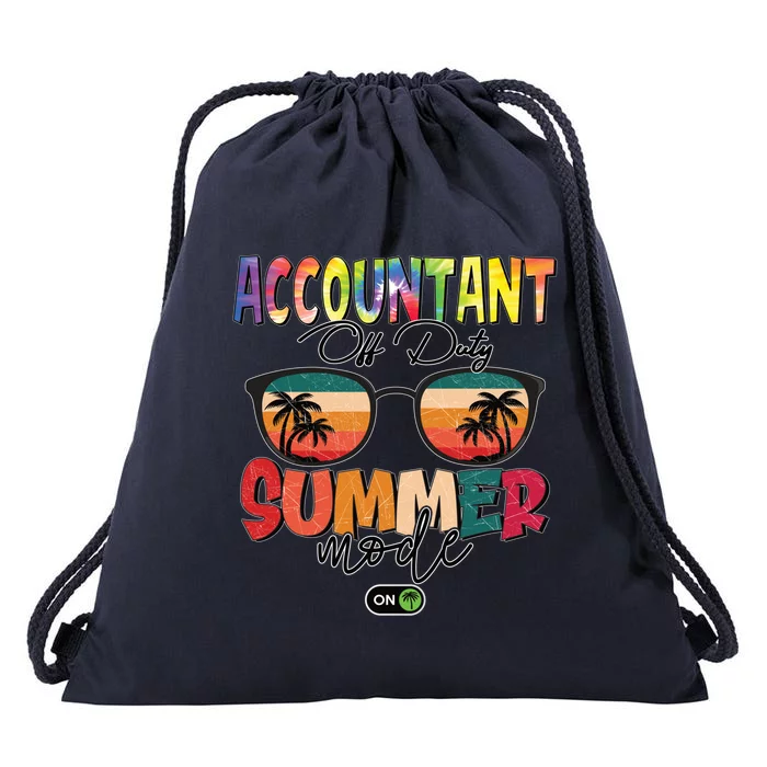 Vintage Tie Dye Accountant Off Duty Summer Vacay Mode On Gift Drawstring Bag