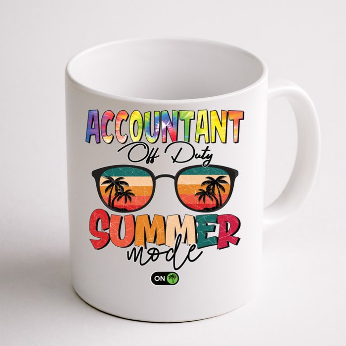 Vintage Tie Dye Accountant Off Duty Summer Vacay Mode On Gift Front & Back Coffee Mug