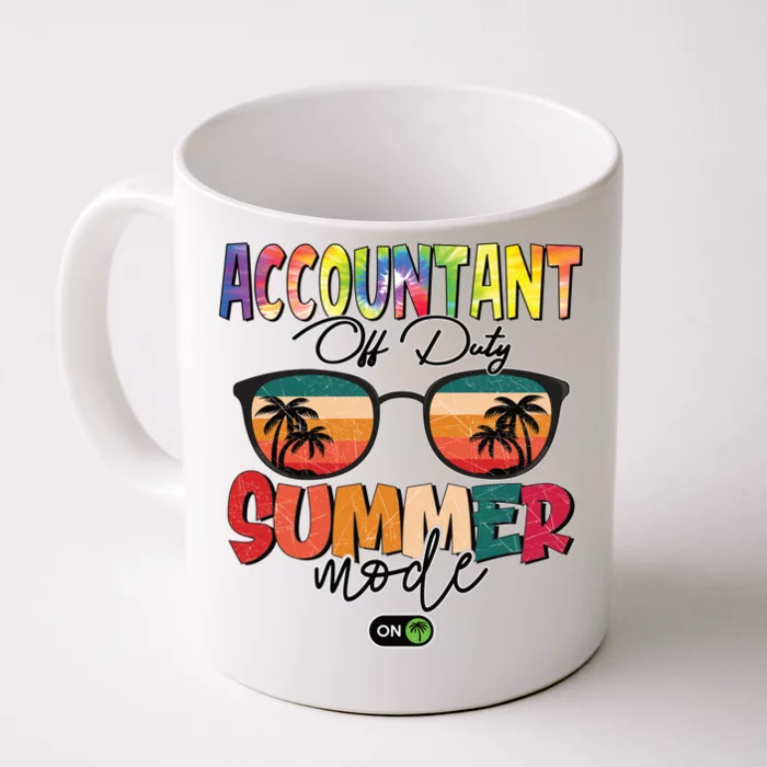 Vintage Tie Dye Accountant Off Duty Summer Vacay Mode On Gift Front & Back Coffee Mug