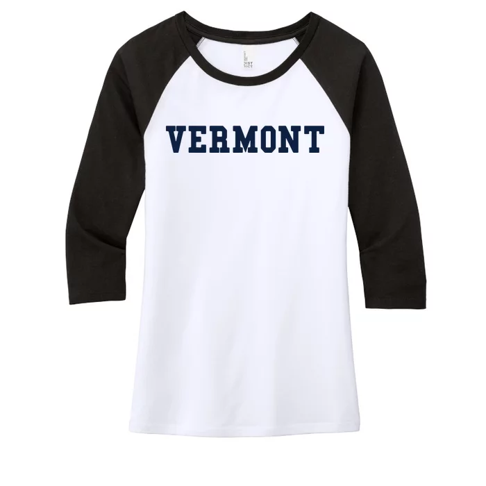 Vermont Throwback Design Classic Women's Tri-Blend 3/4-Sleeve Raglan Shirt