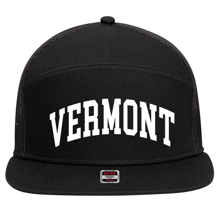 Vermont Throwback Design Classic 7 Panel Mesh Trucker Snapback Hat