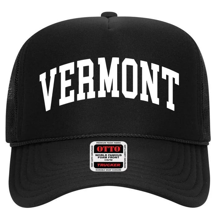 Vermont Throwback Design Classic High Crown Mesh Trucker Hat