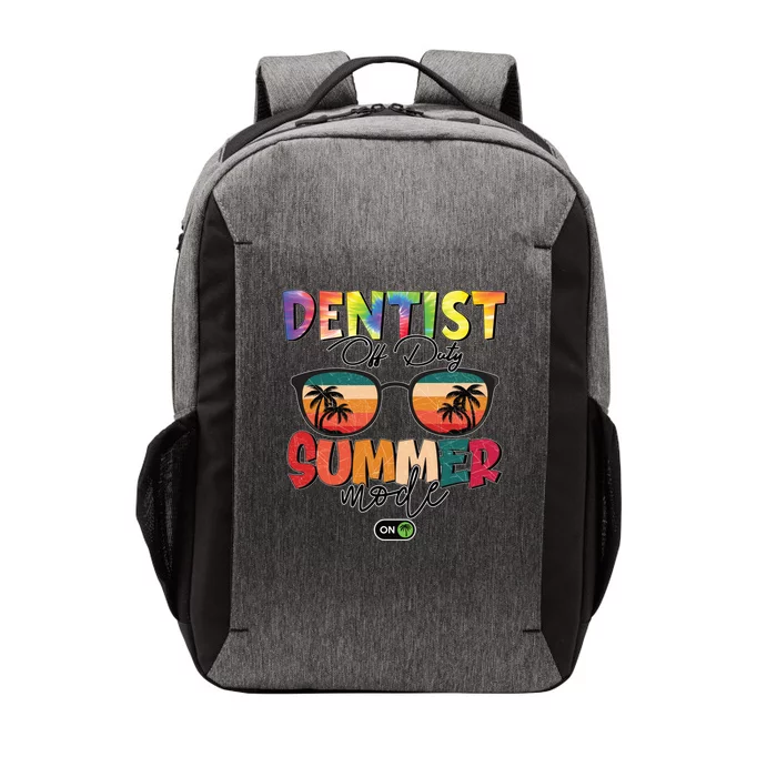 Vintage Tie Dye Dentist Off Duty Summer Vacay Mode On Meaningful Gift Vector Backpack