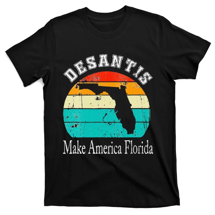 Vintage Trump DeSantis 2024 Election Make America Florida T-Shirt