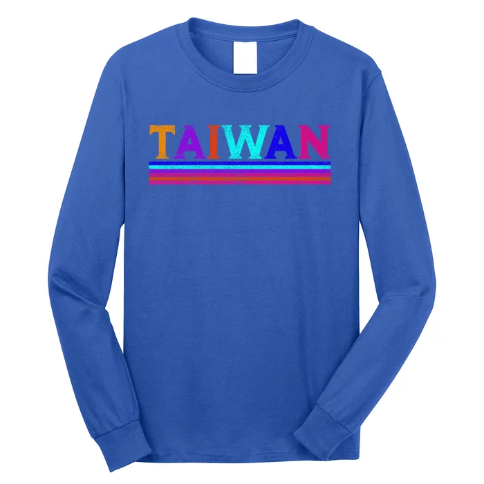 Vintage Taiwan Design For Taiwanese Taipei Lover Traveler Cute Gift Long Sleeve Shirt