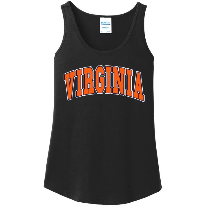 Virginia Throwback Design Classic Ladies Essential Tank