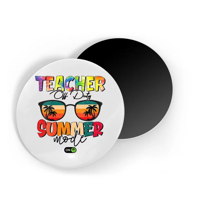 Vintage Tie Dye Teacher Off Duty Last Day Of School Summer Magnet