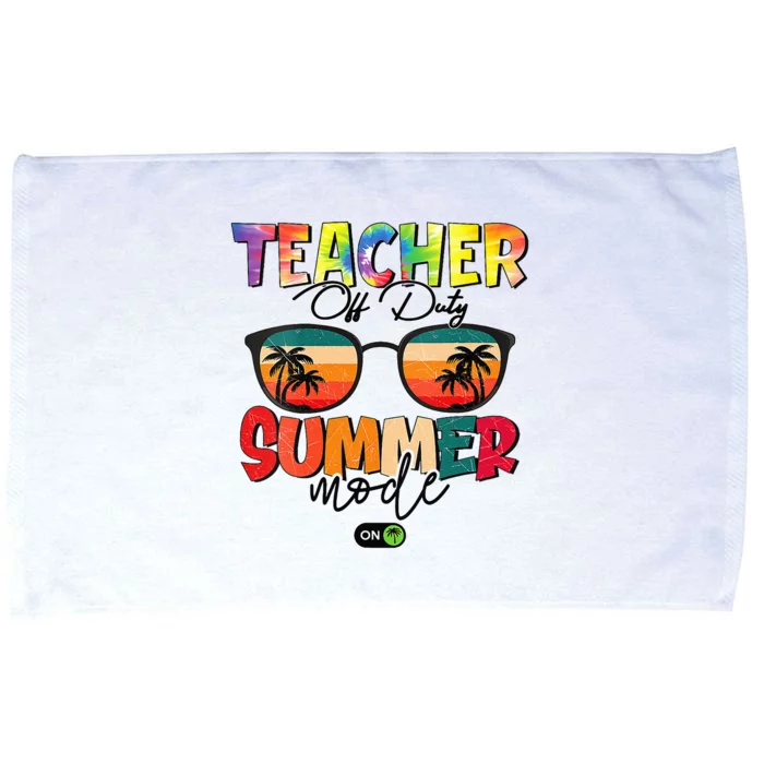 Vintage Tie Dye Teacher Off Duty Last Day Of School Summer Microfiber Hand Towel