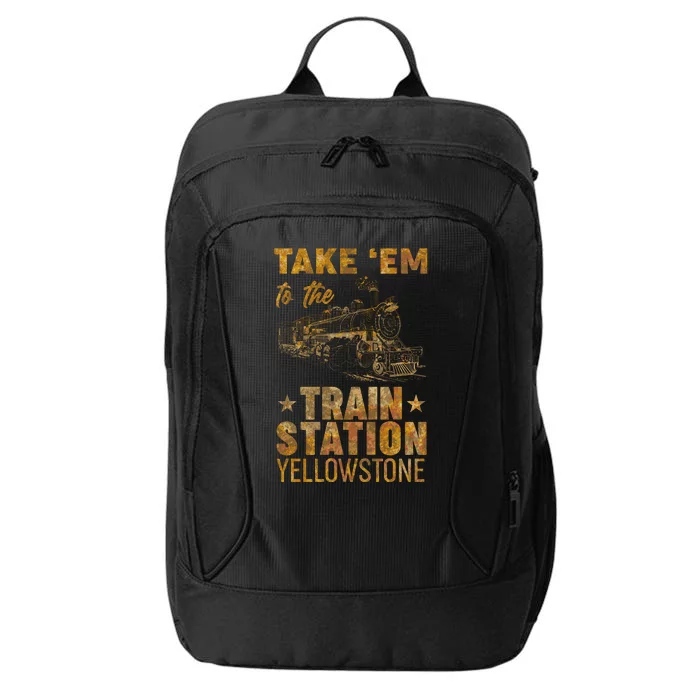 Vintage Take Em To The Train Station City Backpack