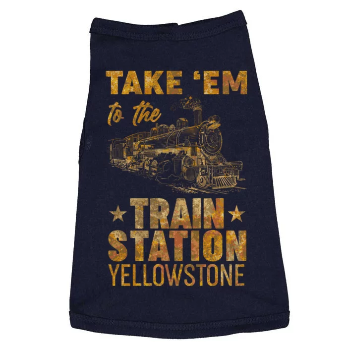 Vintage Take Em To The Train Station Doggie Tank