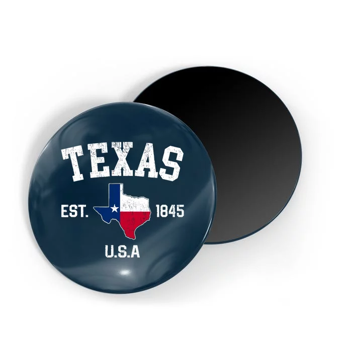 Vintage Texas Est 1845 Texas State Flag Map Texan Pride Magnet