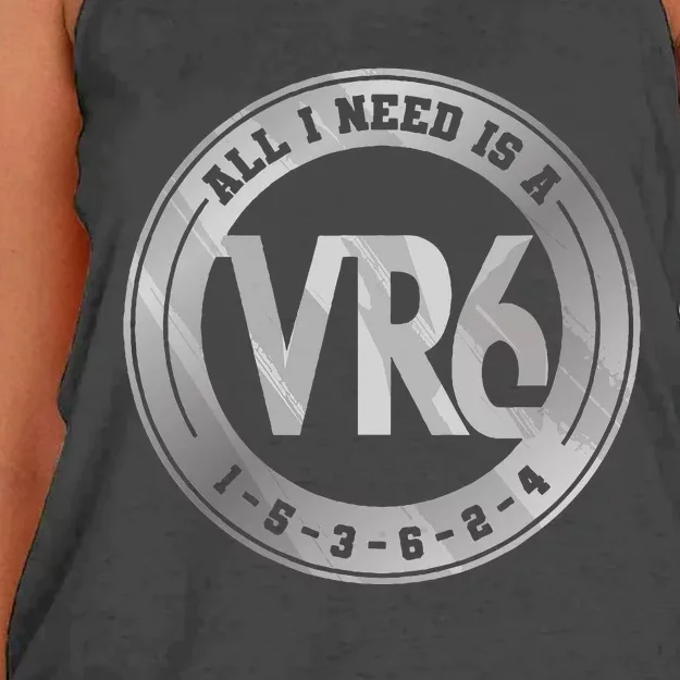 Vr6 Turbo Engine 1 5 3 6 2 4 Car Tuning Six Cylinder Vr6 Women's Knotted Racerback Tank